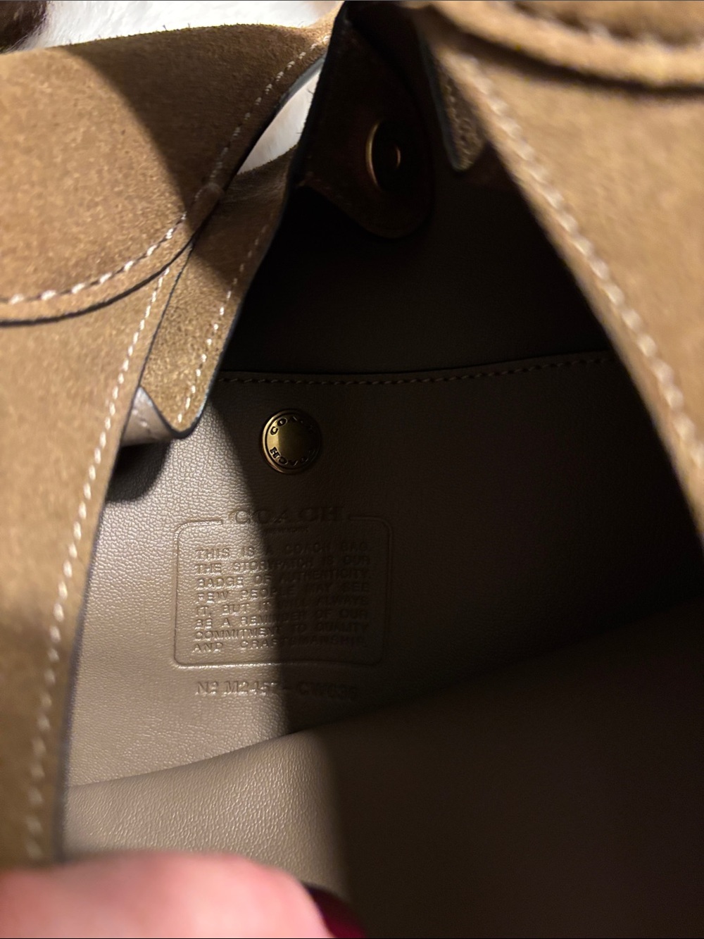 Beautiful Coach suede Brooklyn Shoulder bag 39 - Picture 6 of 6
